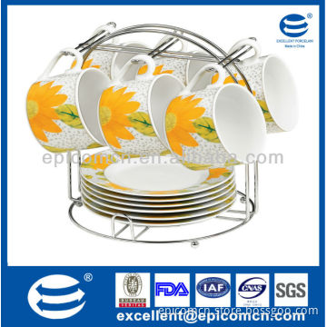 12pcs 220cc ceramic porcelain coffee and tea set wholesale
